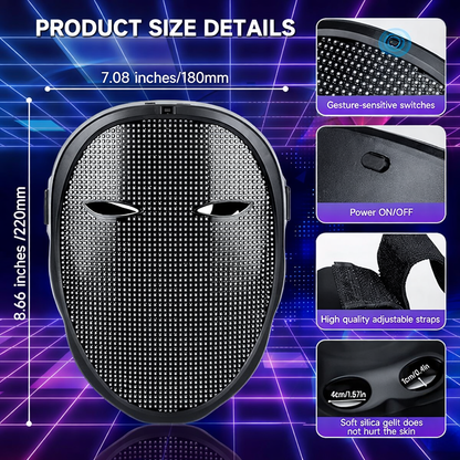Full-Color LED Cosplay Mask