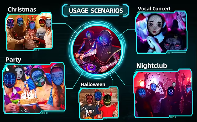 Full-Color LED Cosplay Mask