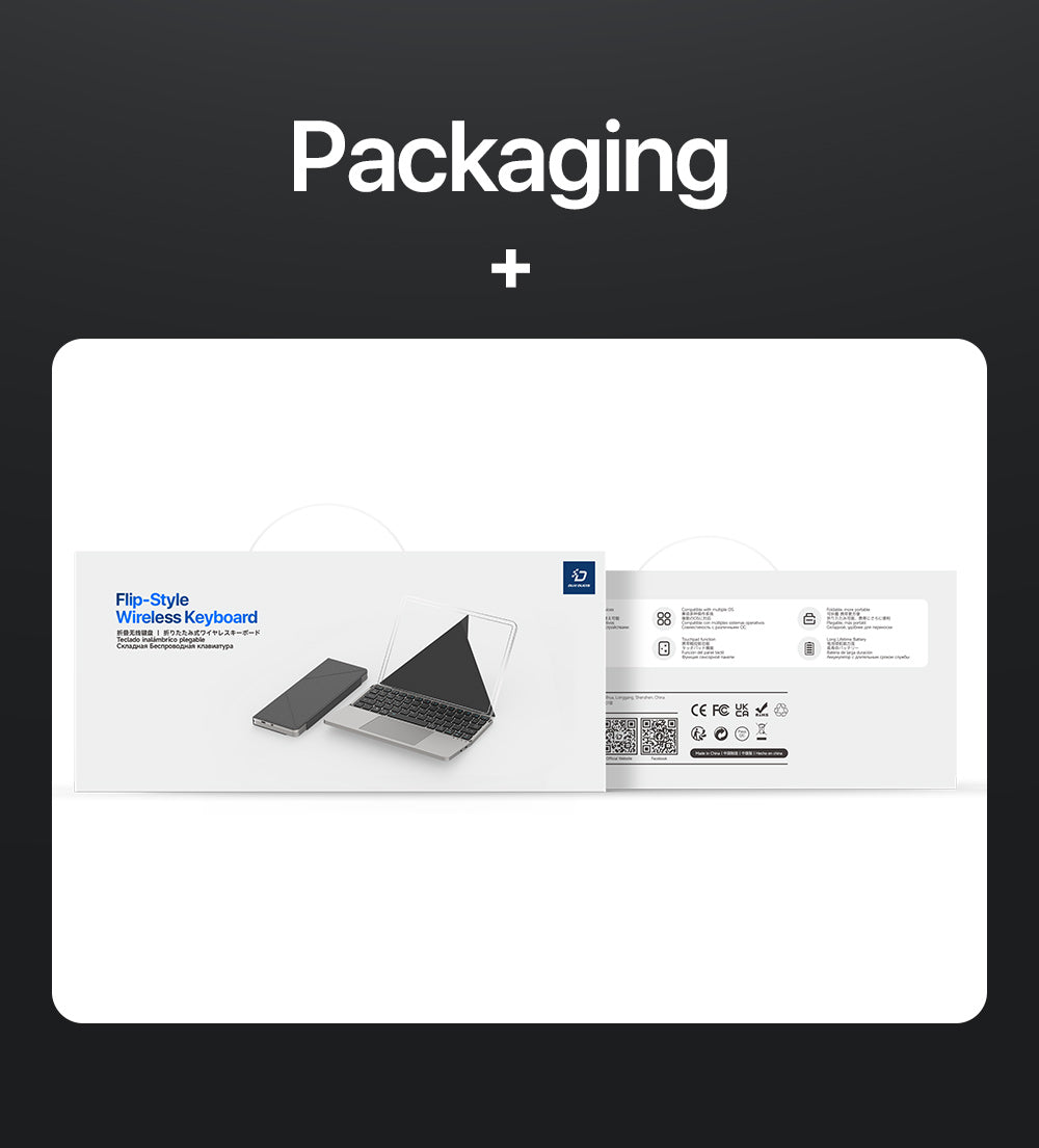 Flip-Style Foldable Wireless Keyboard