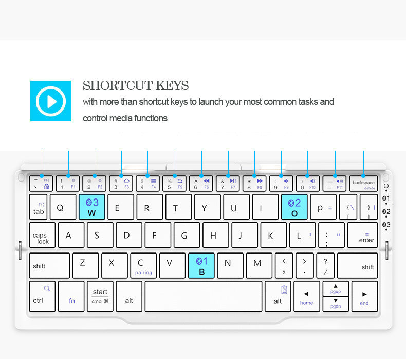 Mini Foldable Wireless Keyboard