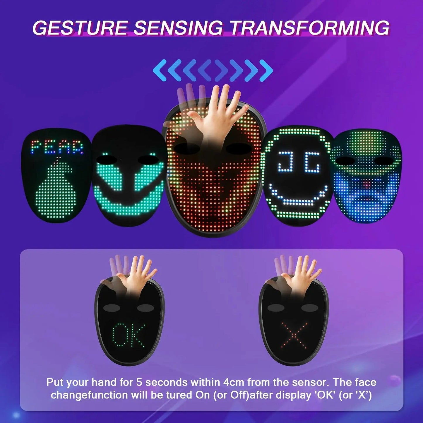 Full-Color LED Cosplay Mask