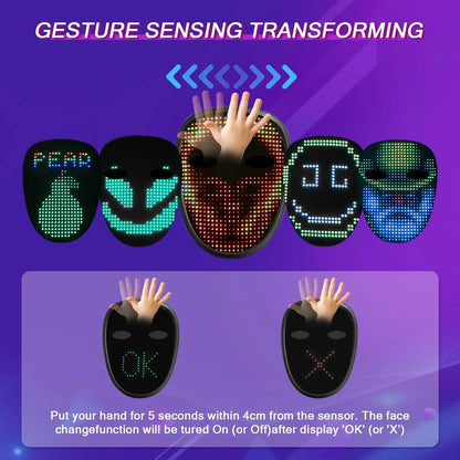 Full-Color LED Cosplay Mask