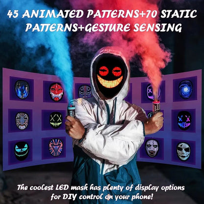 Full-Color LED Cosplay Mask