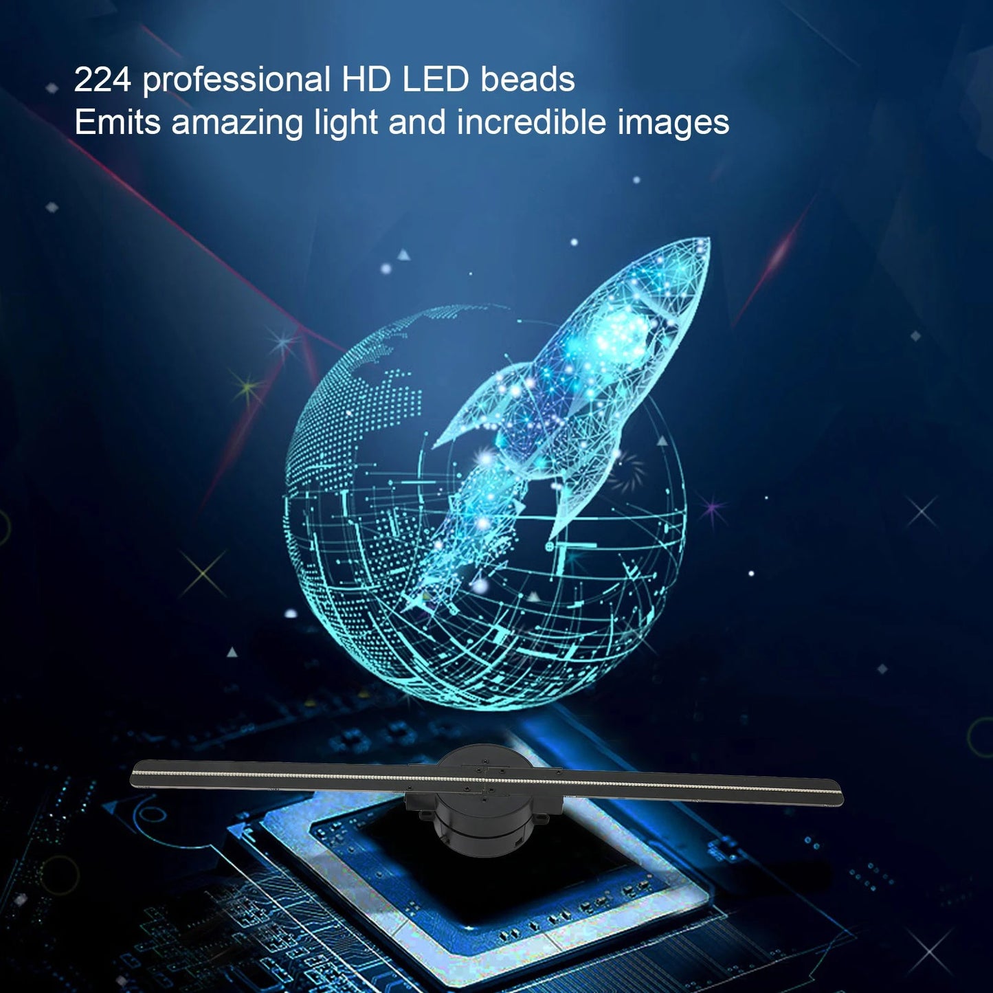 3D Hologram Fan Projector