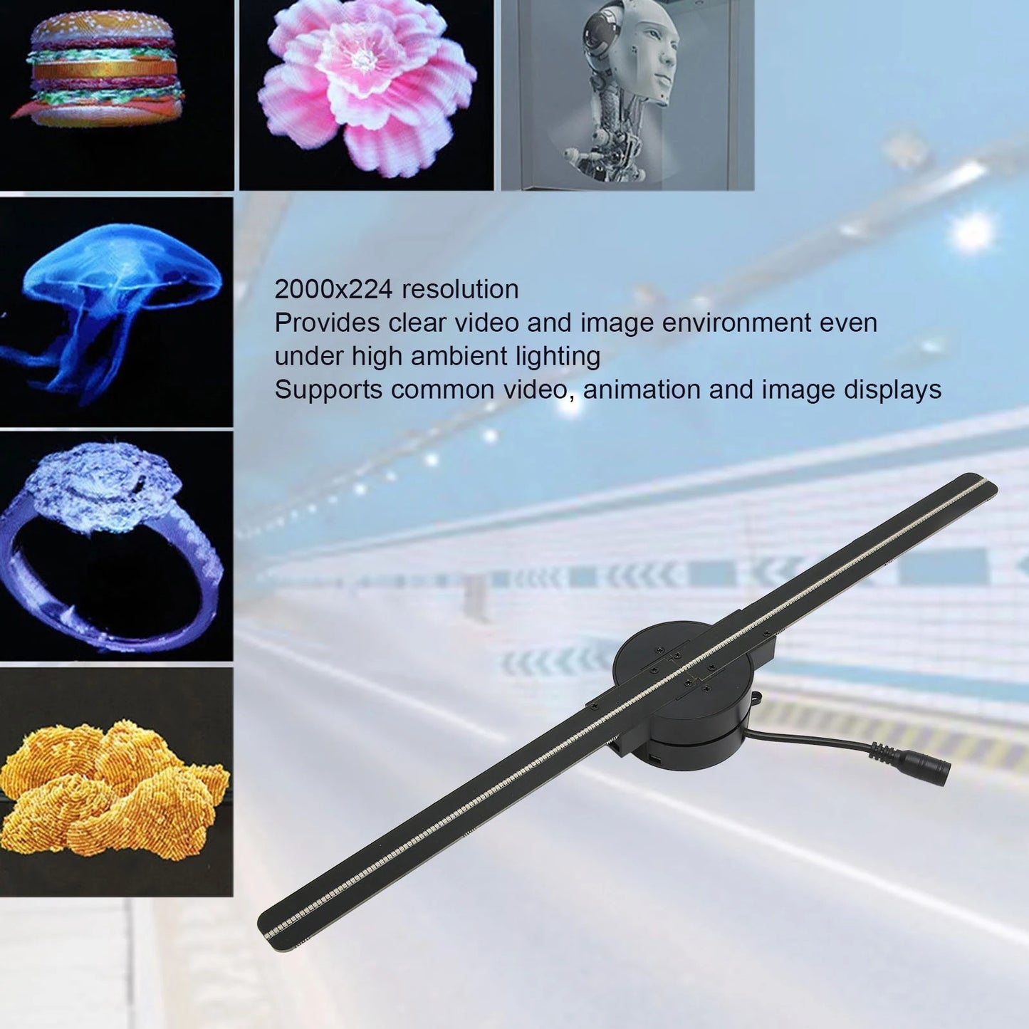 3D Hologram Fan Projector